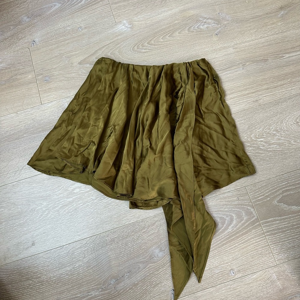 NEW W TAGS NBD Asymmetrical Skirt in Olive Green